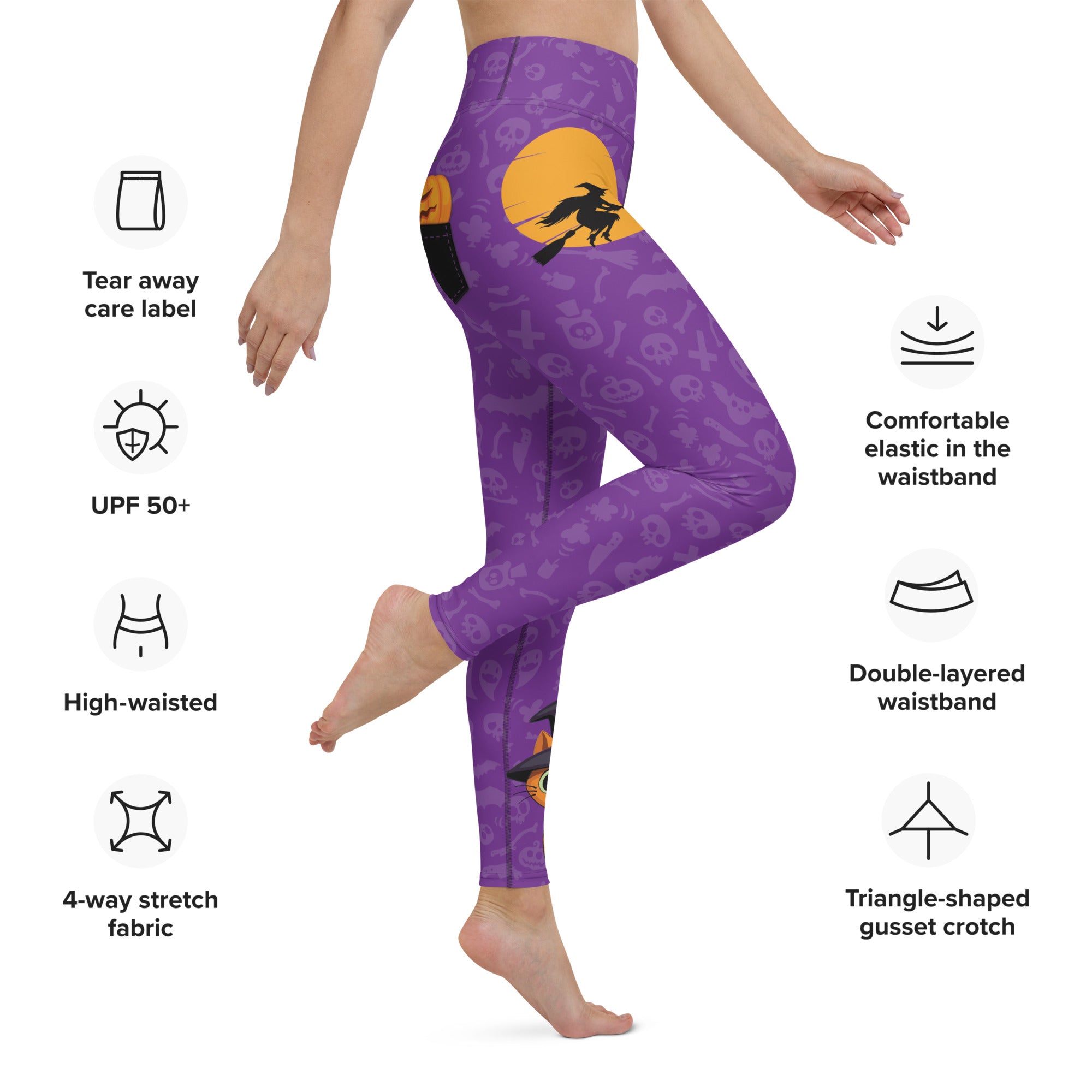 Pumpkin Pocket Halloween Yoga Leggings