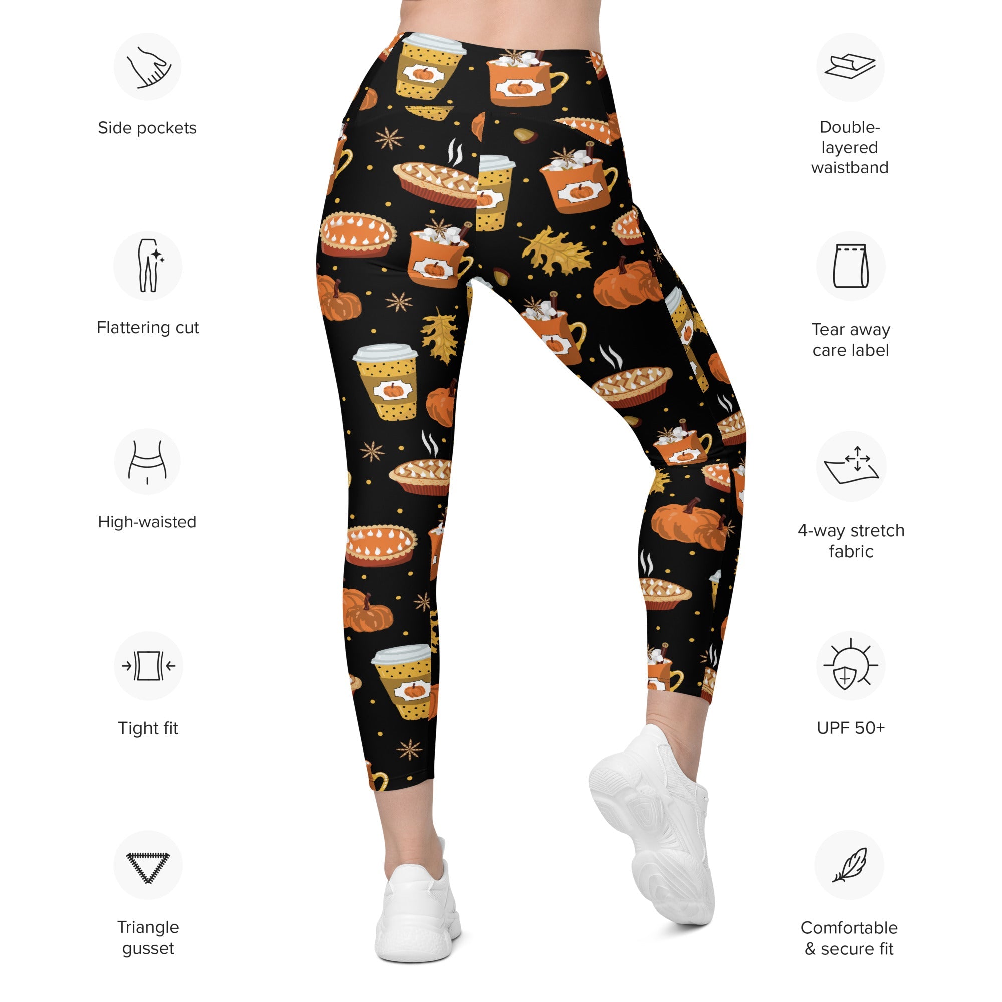 Pumpkin Season Leggings With Pockets