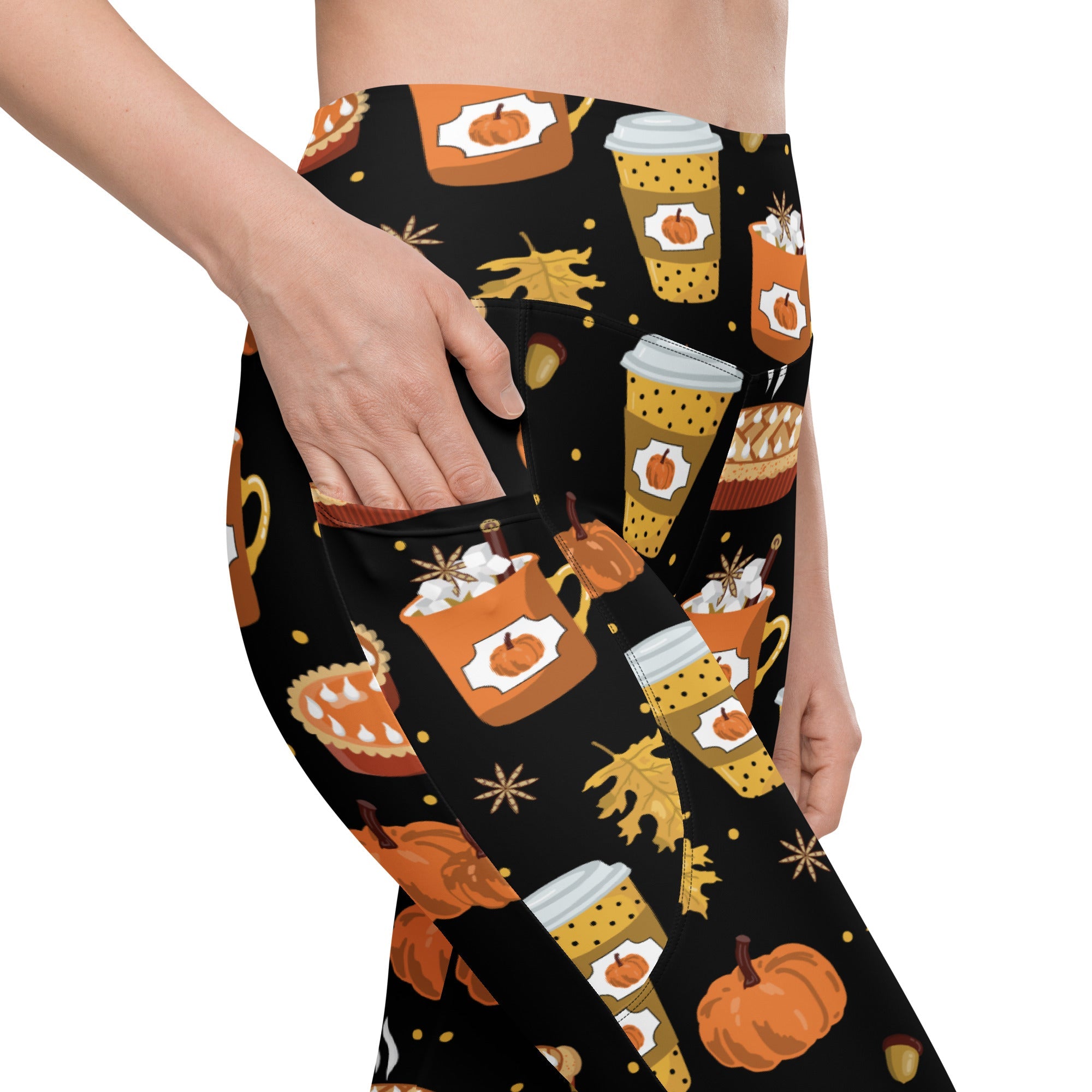 Pumpkin Season Leggings With Pockets