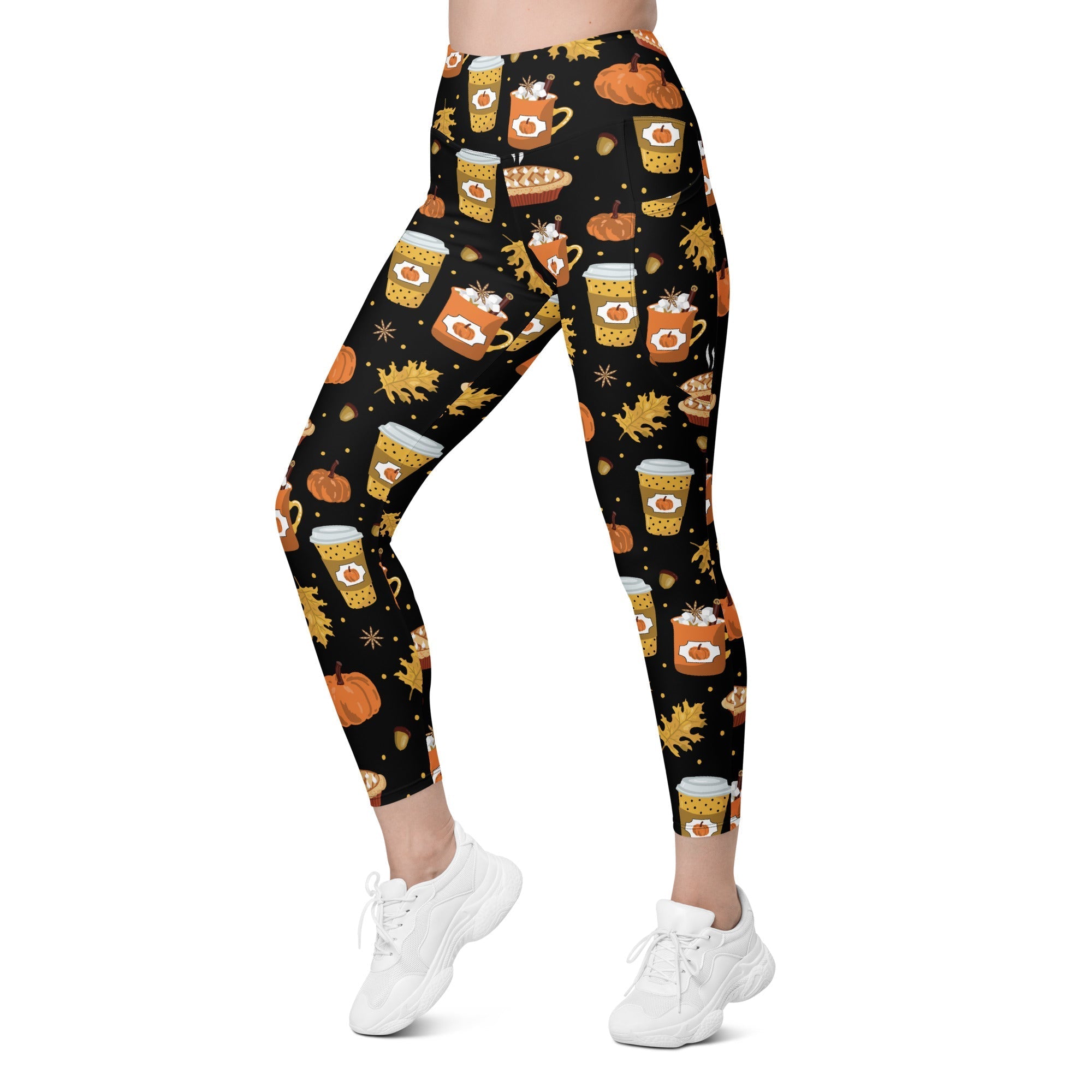 Pumpkin Season Leggings With Pockets