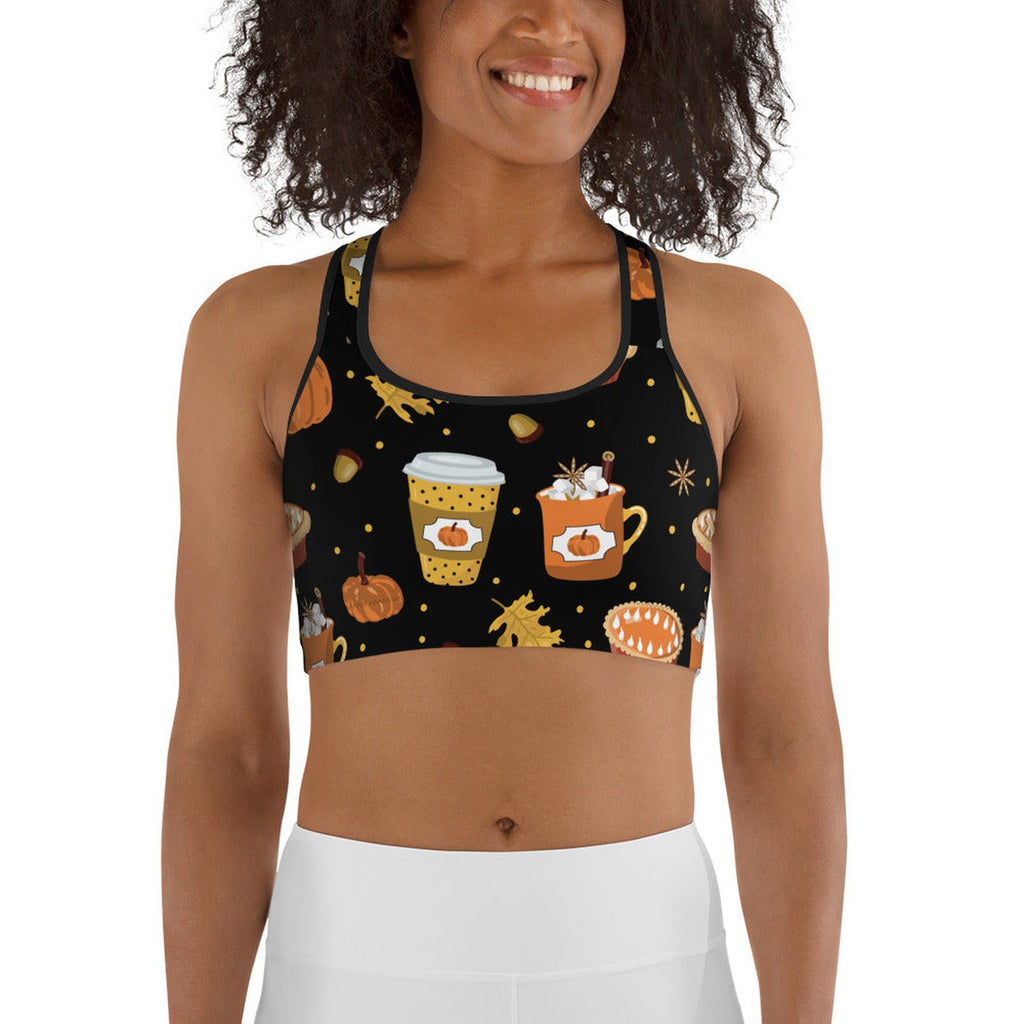 Pumpkin Season Sports Bra