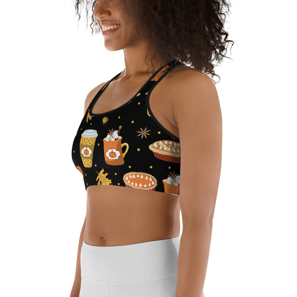 Pumpkin Season Sports Bra