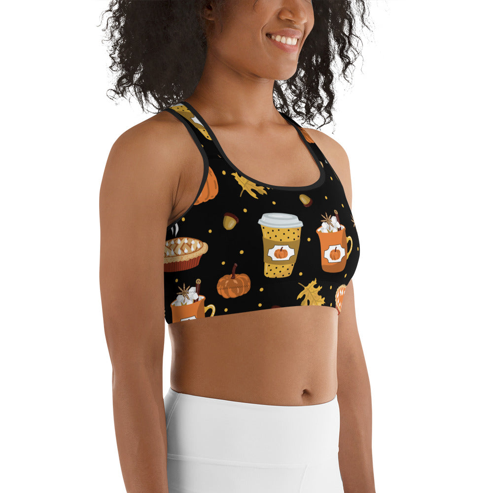 Pumpkin Season Sports Bra