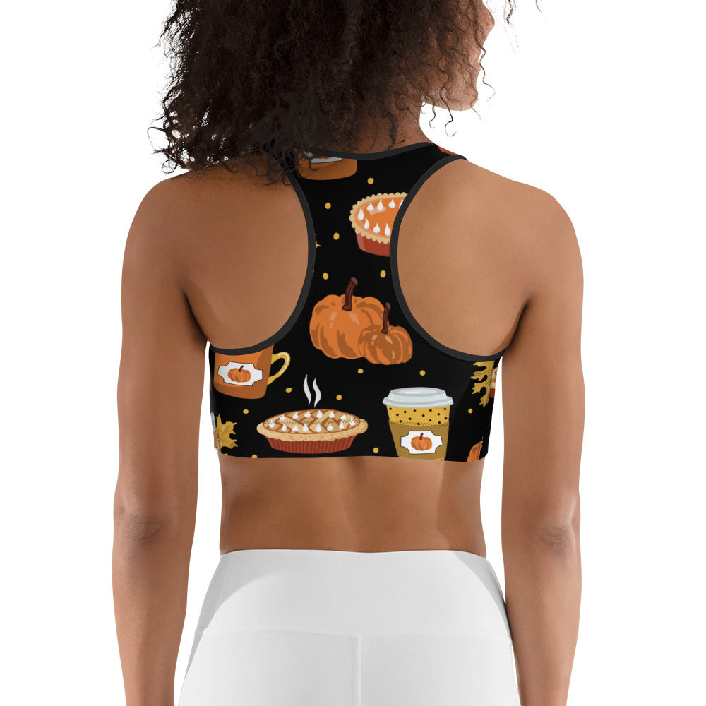 Pumpkin Season Sports Bra