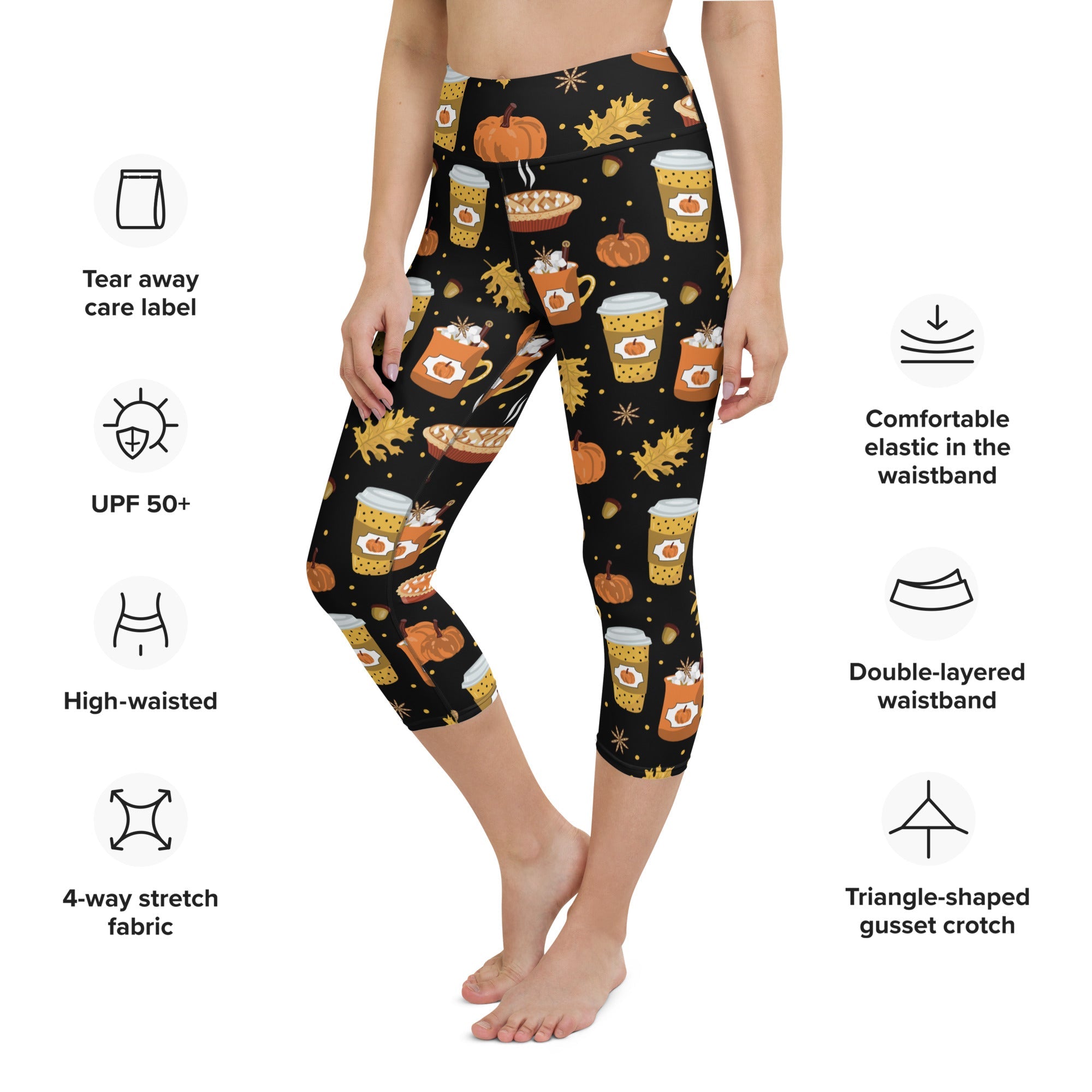 Pumpkin Season Yoga Capris