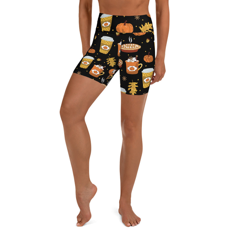 Pumpkin Season Yoga Shorts