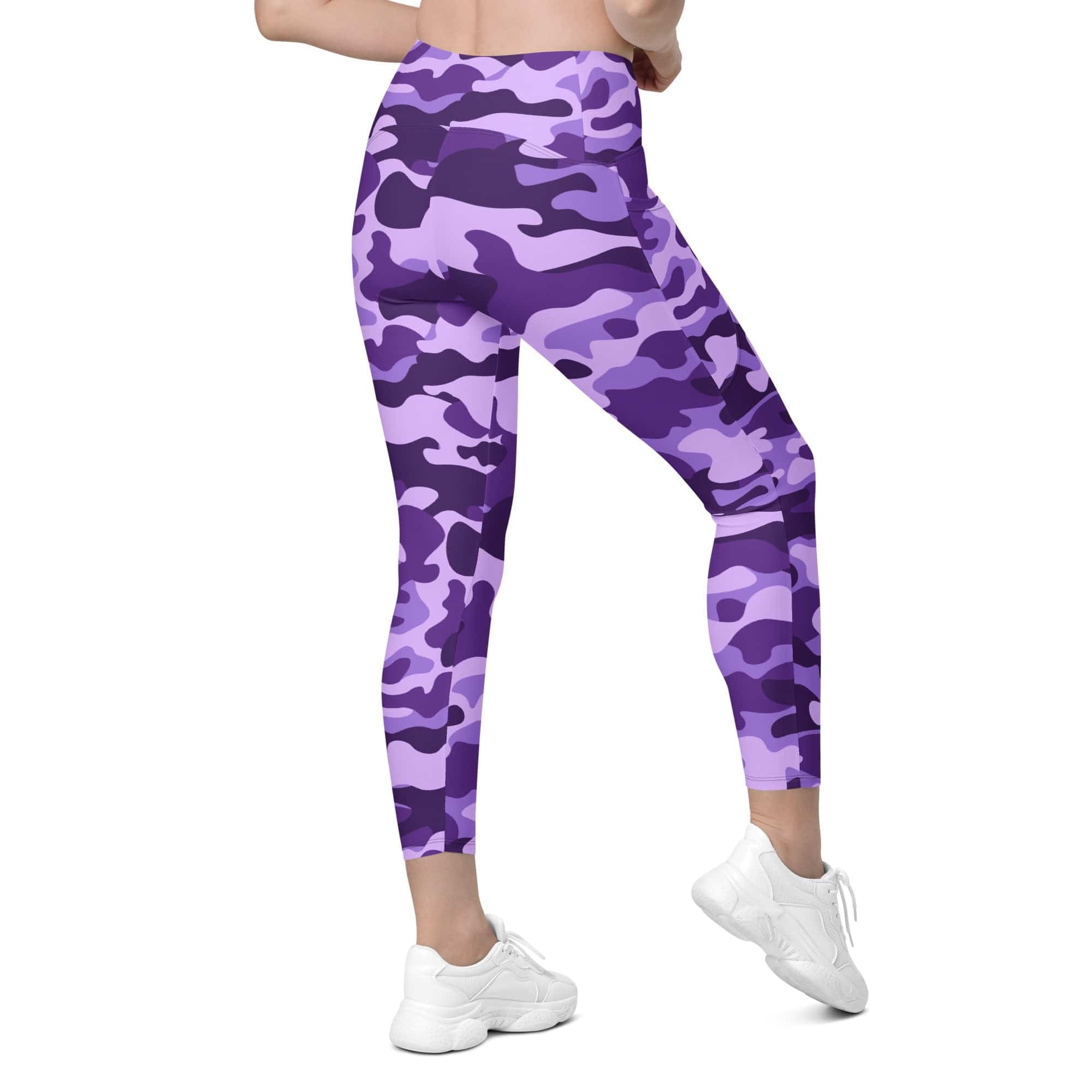 Purple Camo Leggings With Pockets