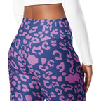 Purple Leopard Print Flare Leggings