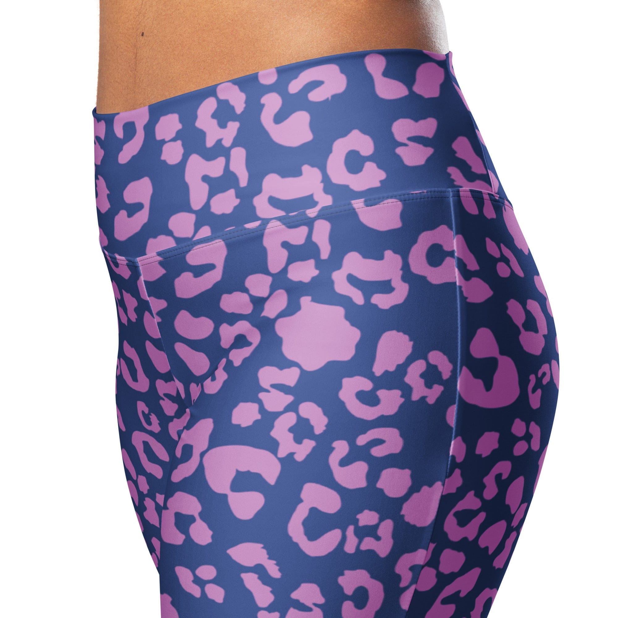 Purple Leopard Print Flare Leggings