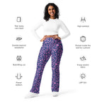 Purple Leopard Print Flare Leggings