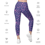 Purple Leopard Print Leggings With Pockets