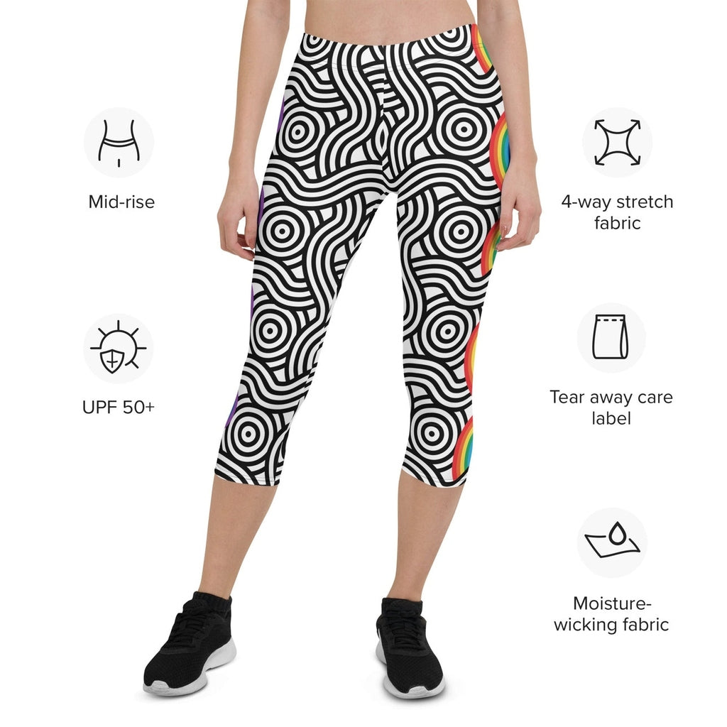 Rainbow Lines Capris