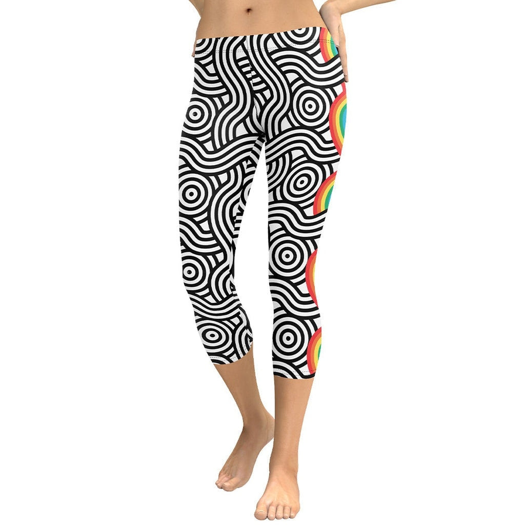 Rainbow Lines Capris