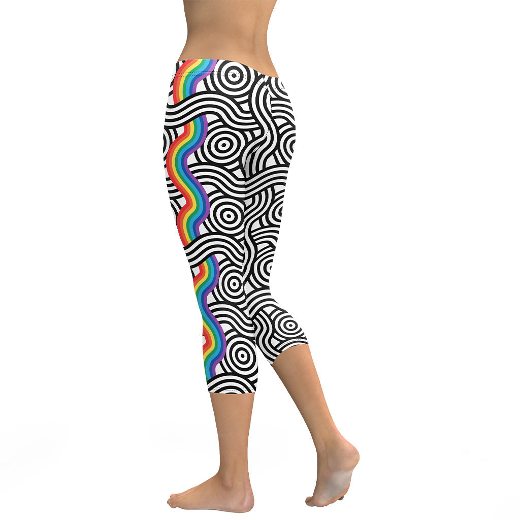 Rainbow Lines Capris