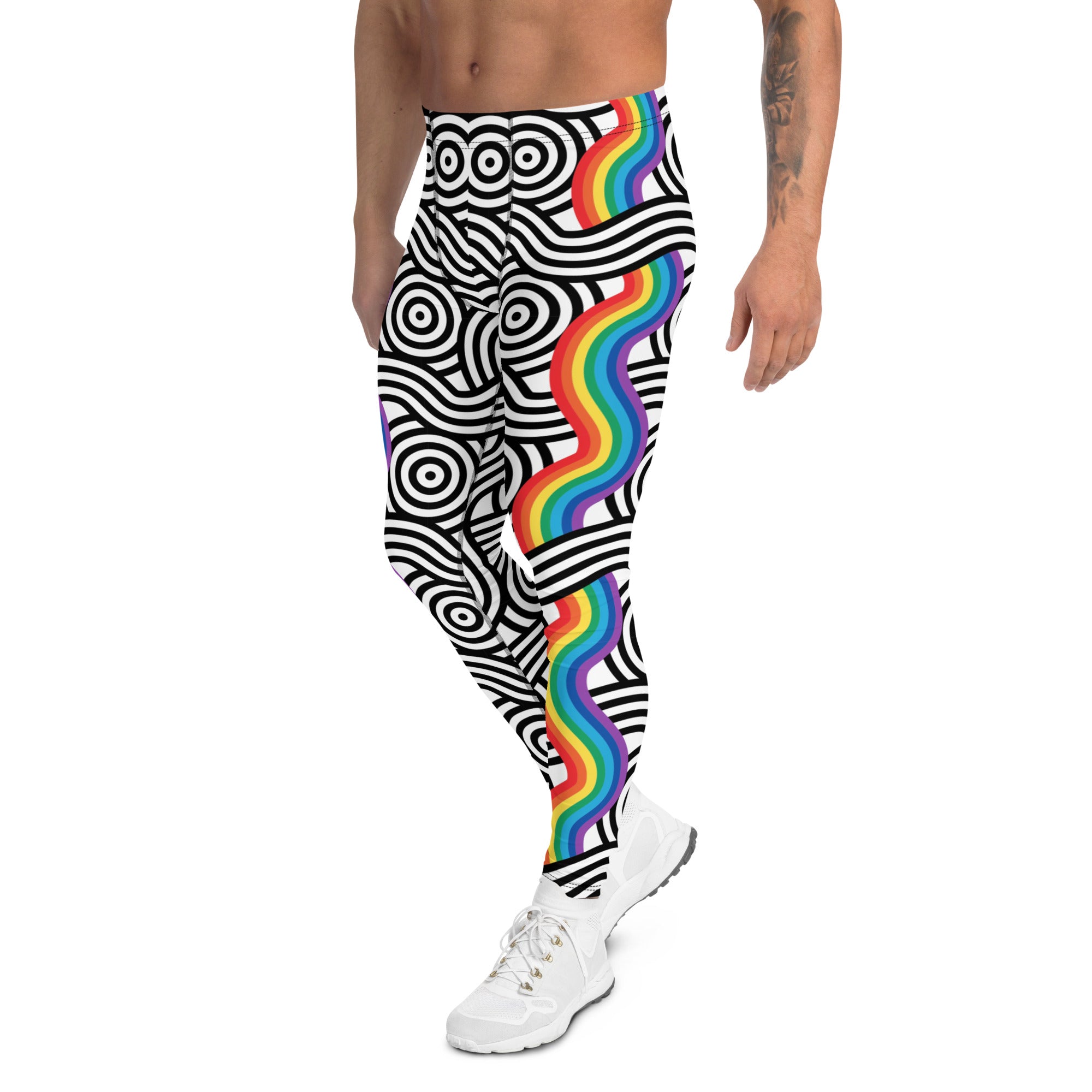 Rainbow Lines Men's Leggings