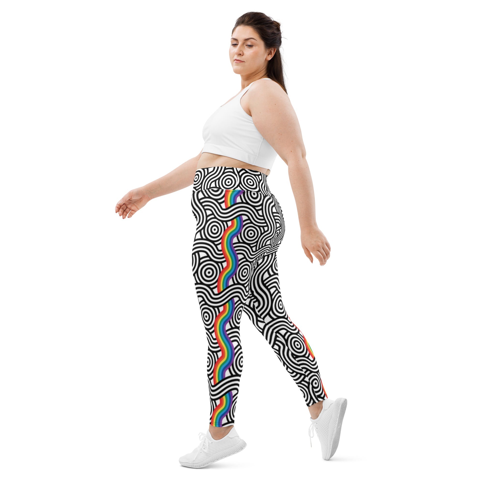 Rainbow Lines Plus Size Leggings