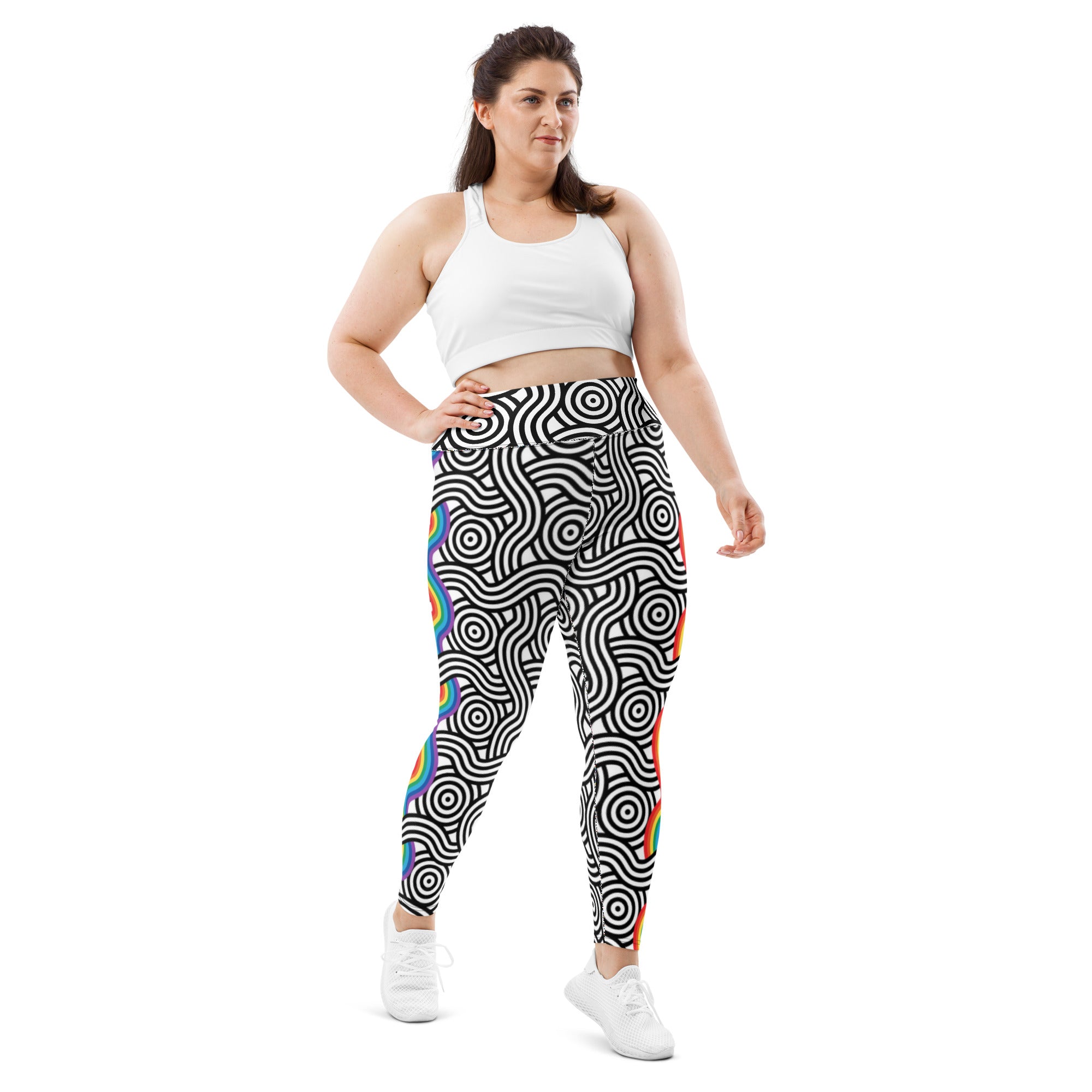 Rainbow Lines Plus Size Leggings