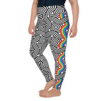 Rainbow Lines Plus Size Leggings