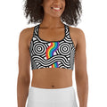 Rainbow Lines Sports Bra
