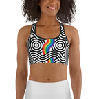 Rainbow Lines Sports Bra
