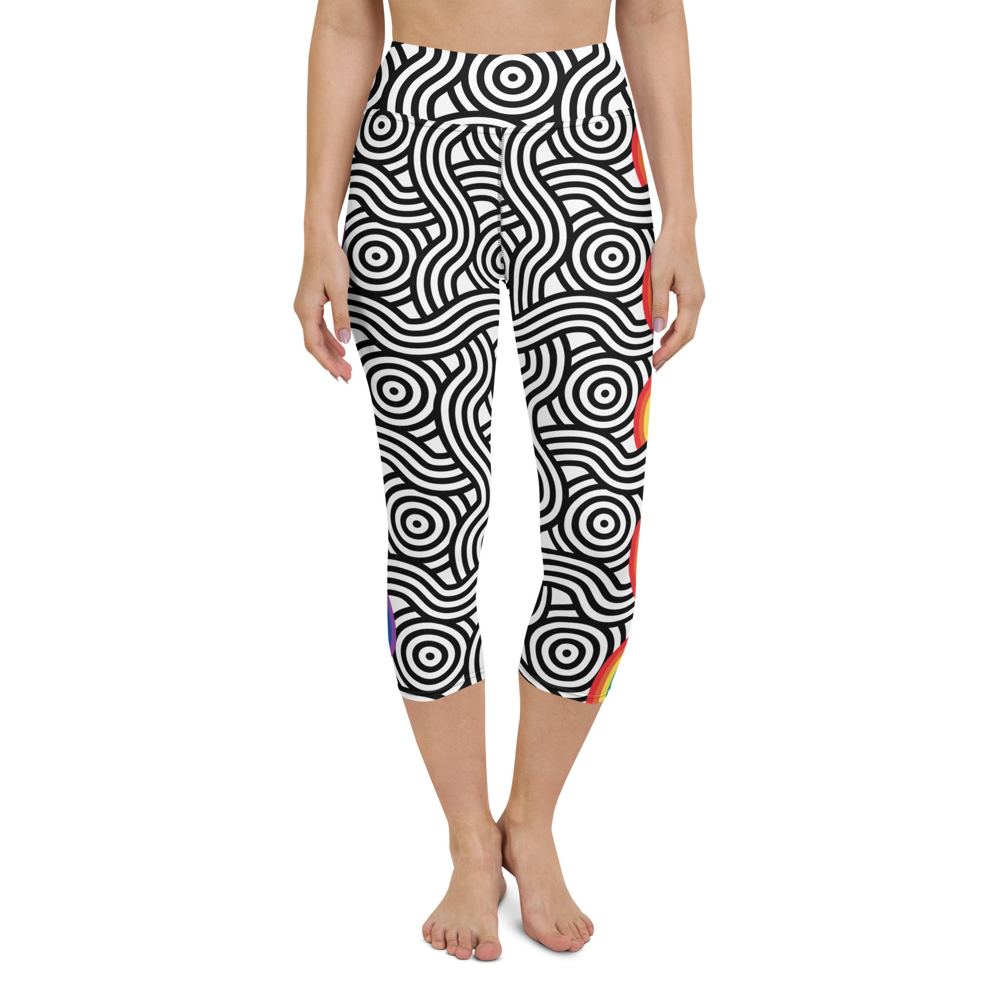 Rainbow Lines Yoga Capris