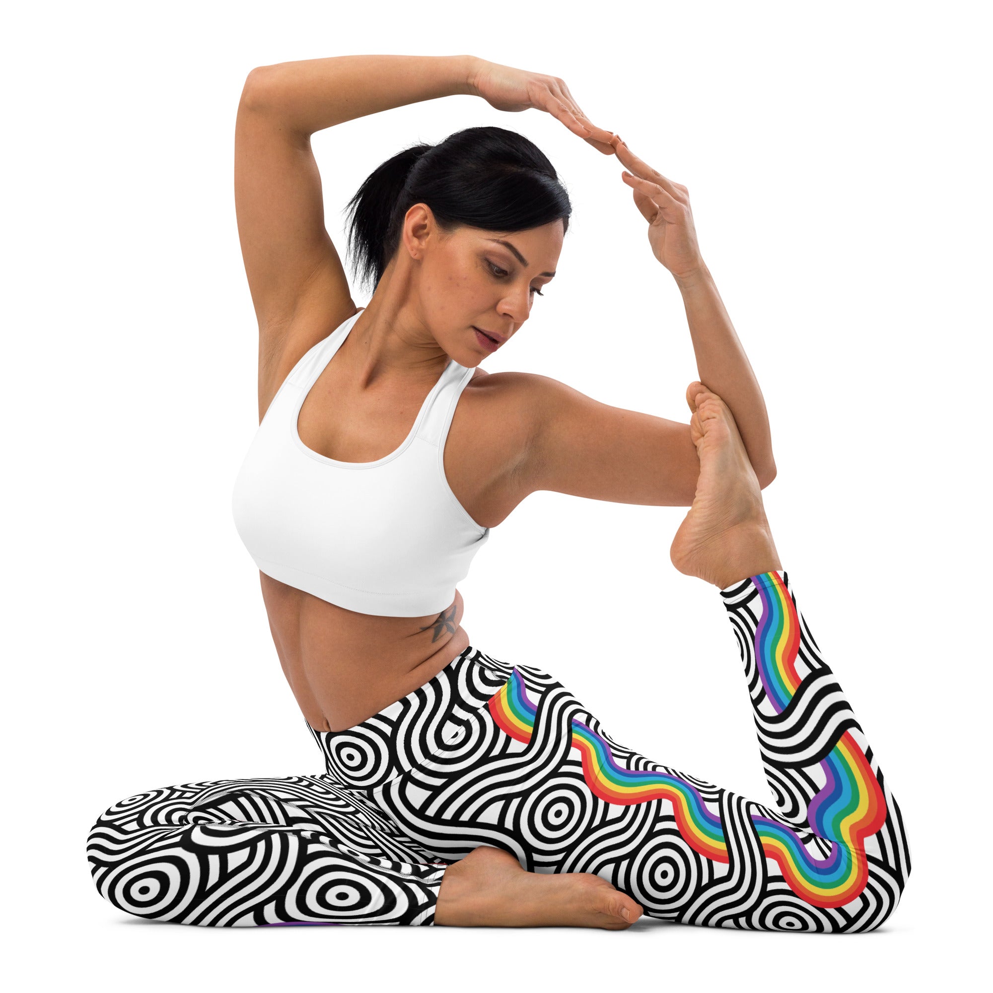 Rainbow Lines Yoga Leggings