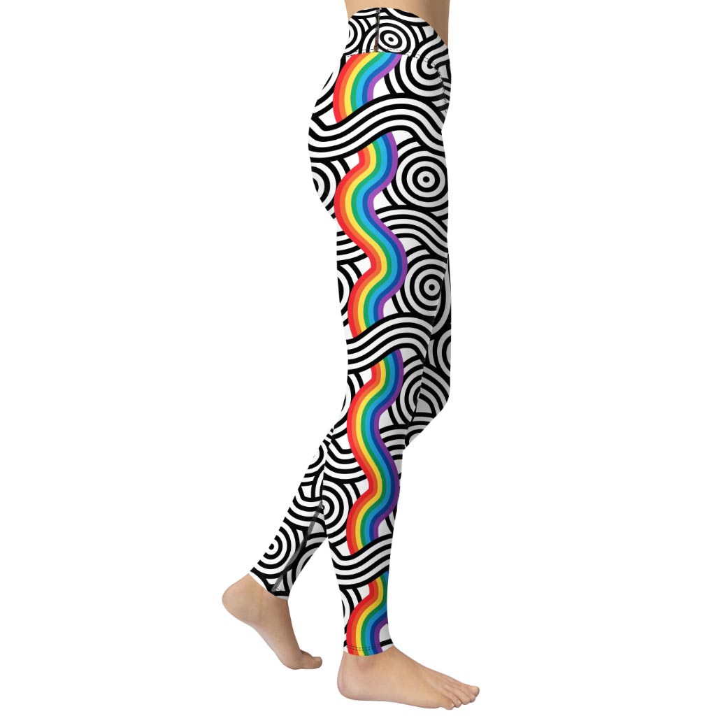 Rainbow Lines Yoga Leggings