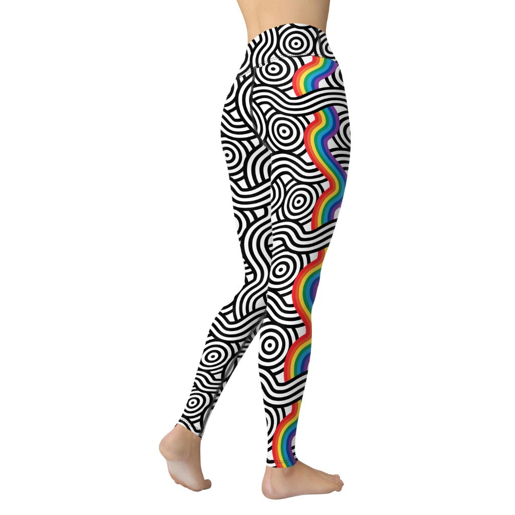 Rainbow Lines Yoga Leggings