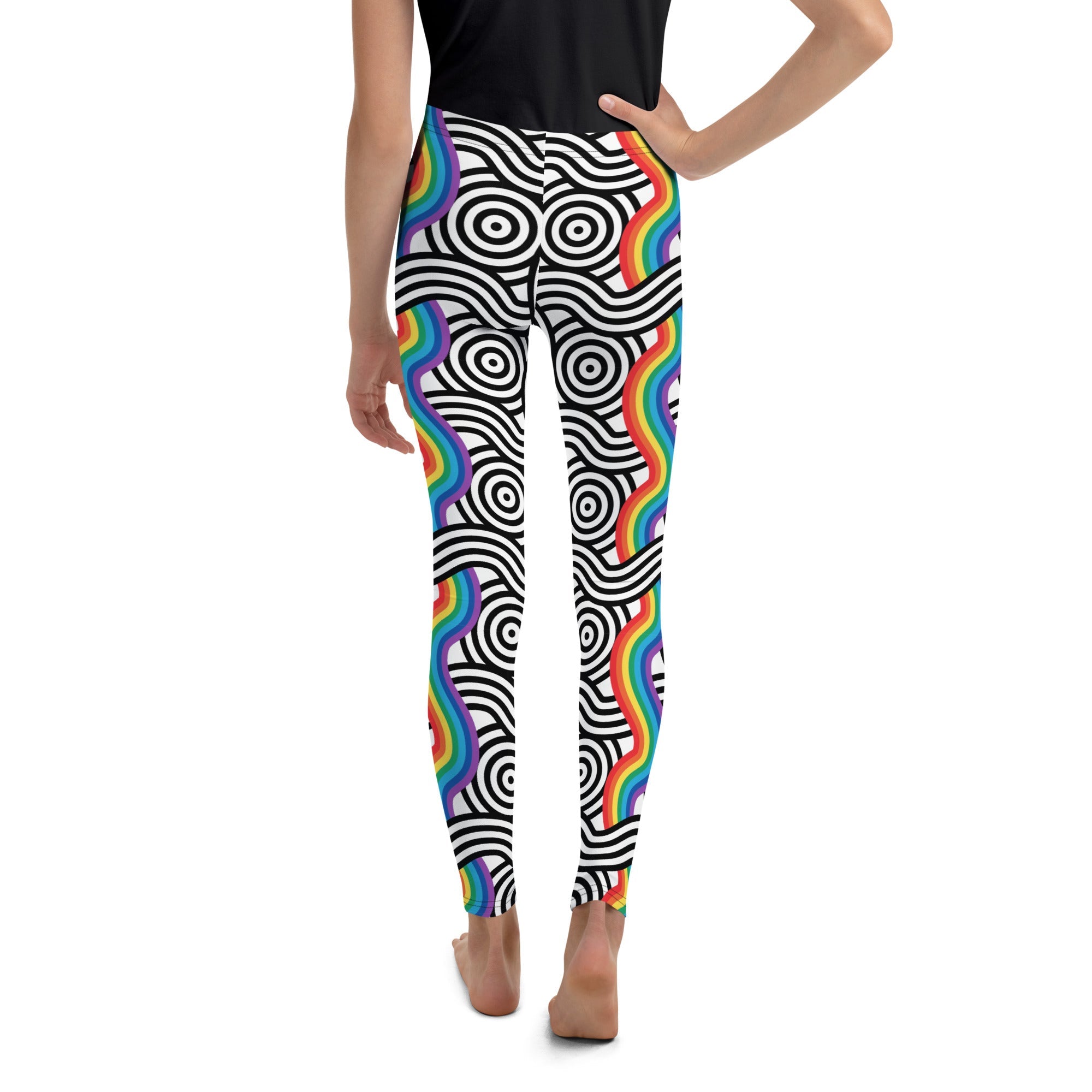 Rainbow Lines Youth Leggings