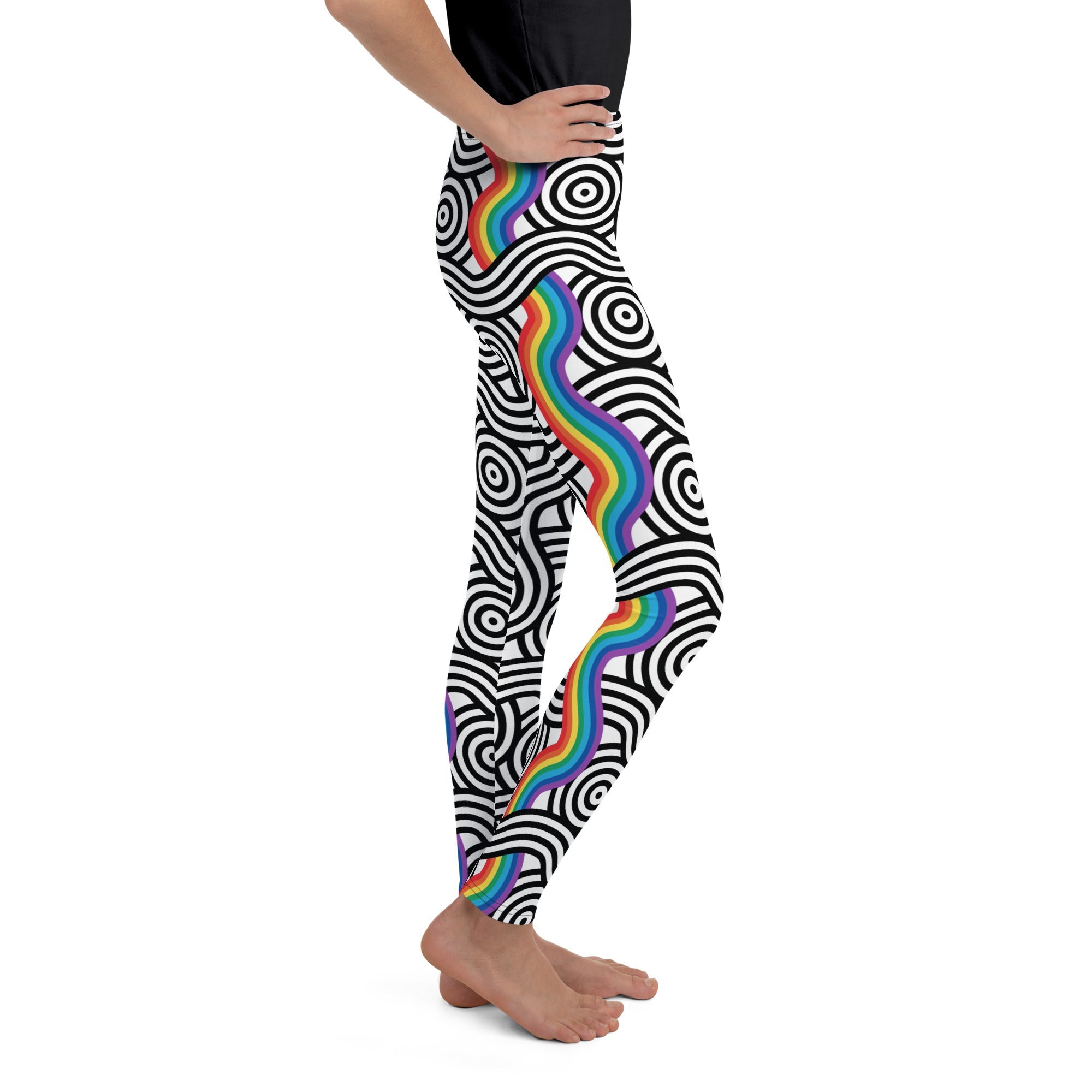 Rainbow Lines Youth Leggings