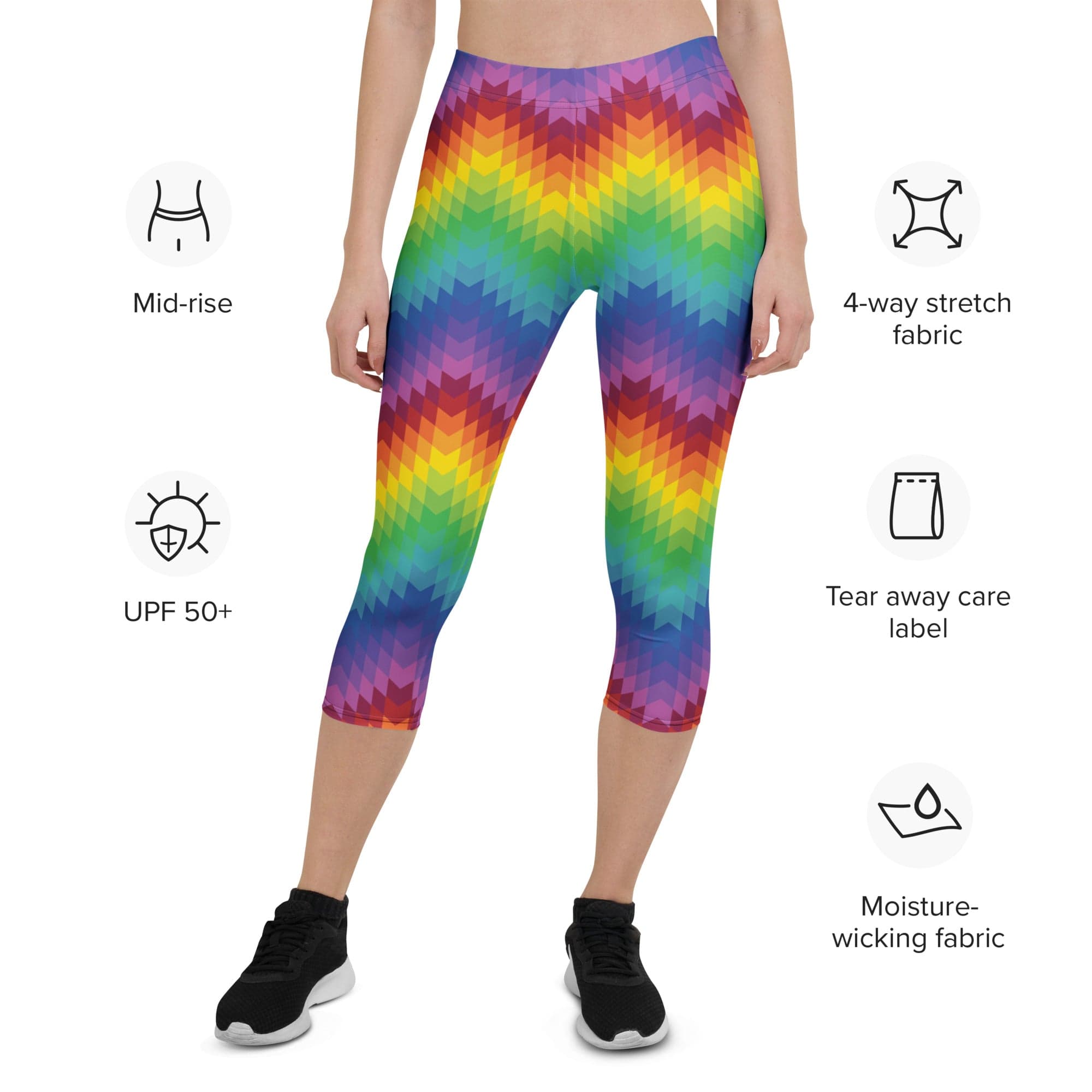 Rainbow Pattern Capris