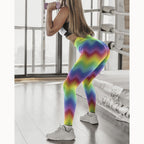 Rainbow Pattern Yoga Leggings