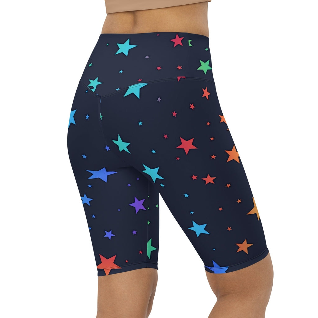 Rainbow Stars Biker Shorts