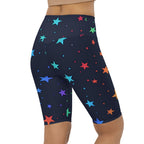 Rainbow Stars Biker Shorts