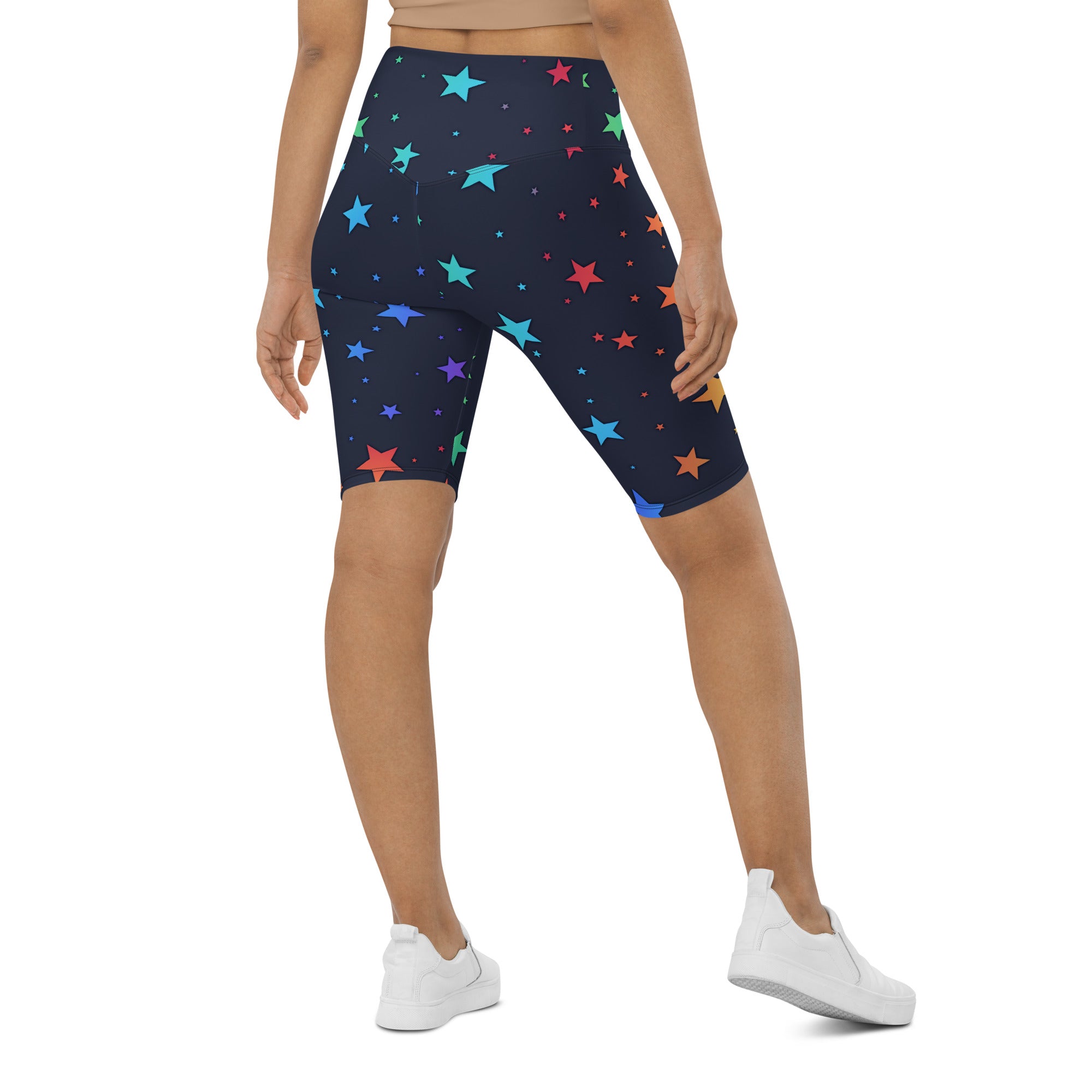 Rainbow Stars Biker Shorts
