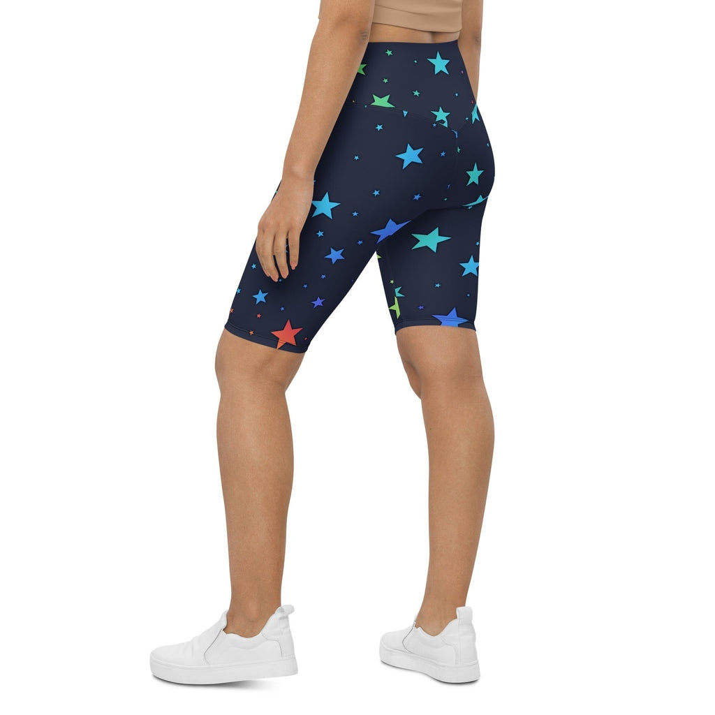 Rainbow Stars Biker Shorts