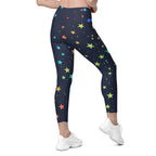 Rainbow Stars Crossover Leggings With Pockets