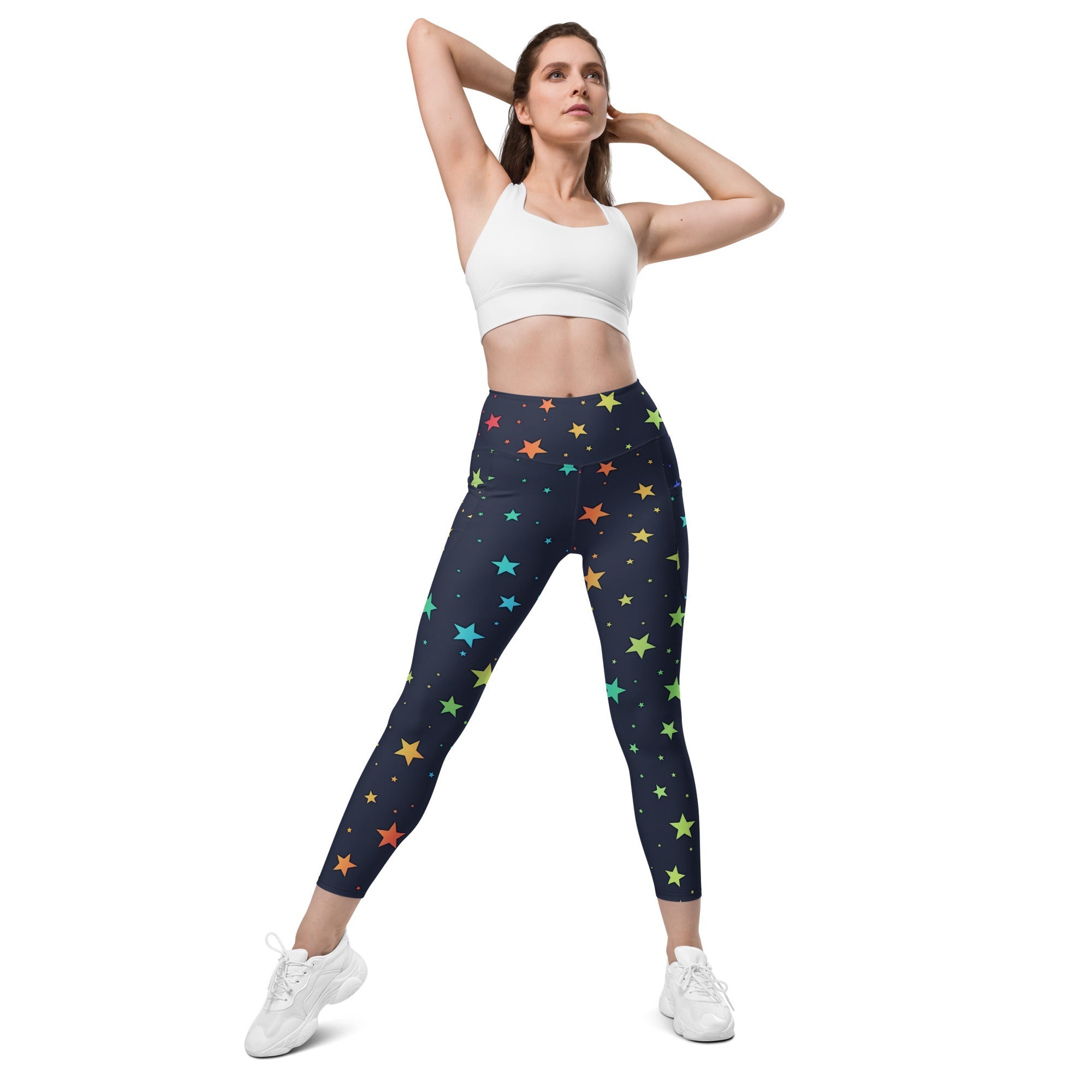 Rainbow Stars Leggings With Pockets