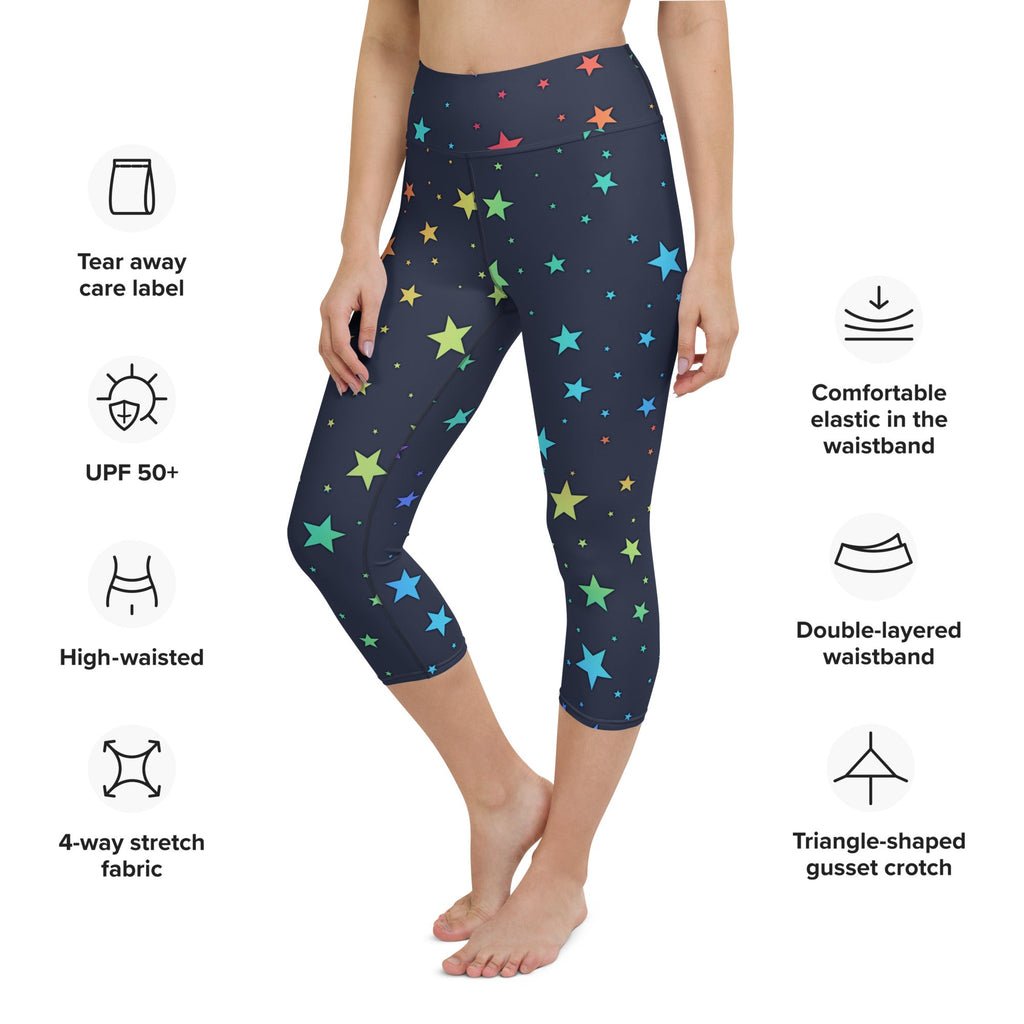 Rainbow Stars Yoga Capris