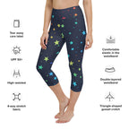 Rainbow Stars Yoga Capris