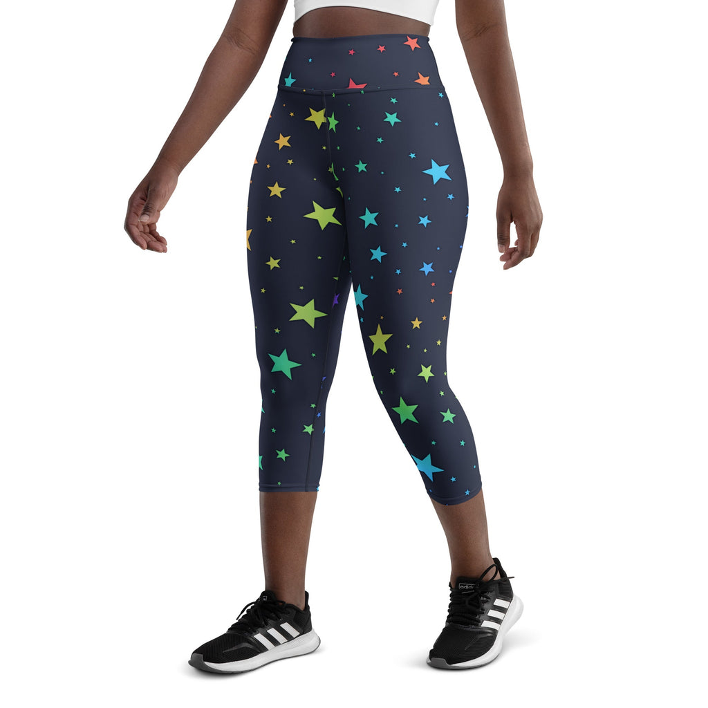 Rainbow Stars Yoga Capris