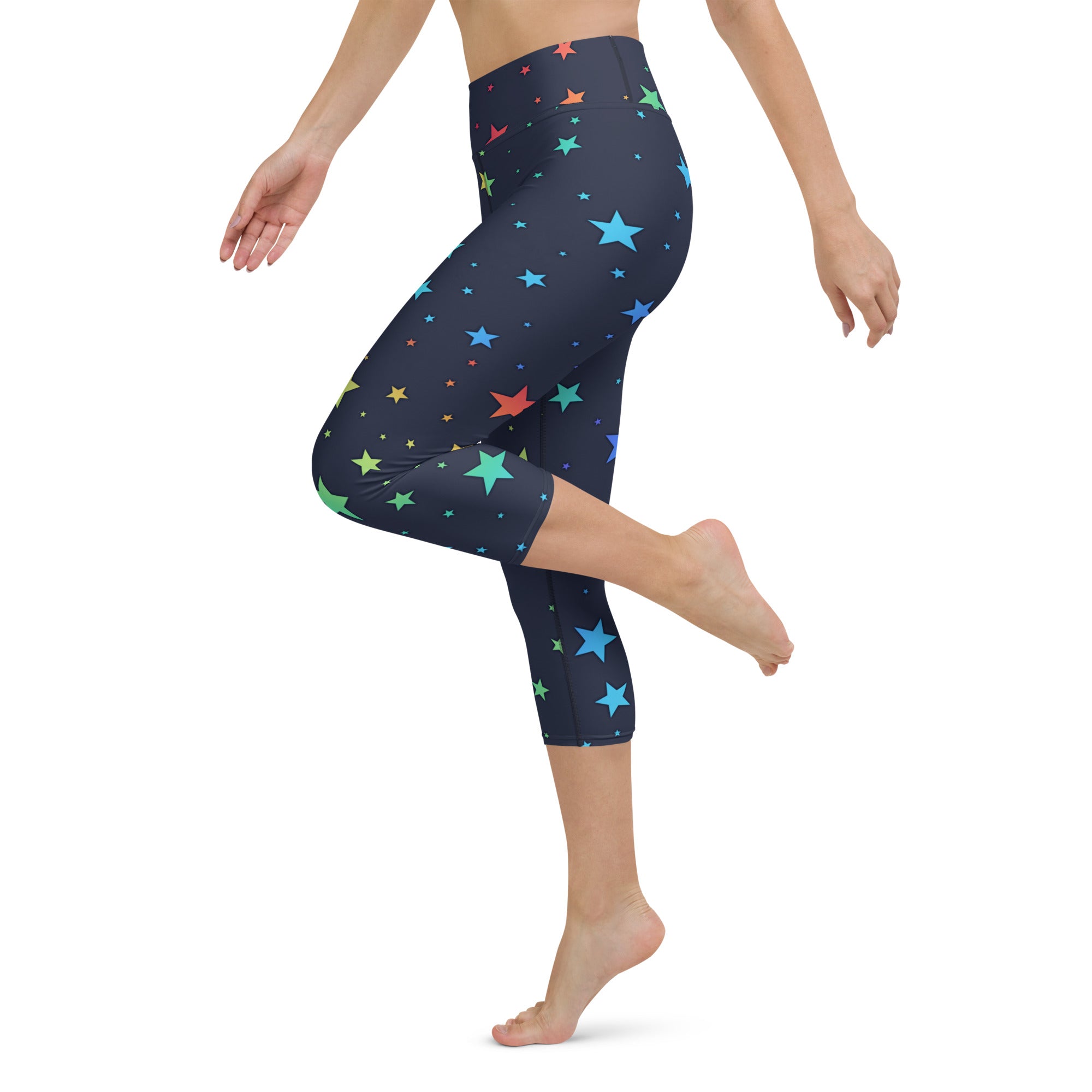 Rainbow Stars Yoga Capris