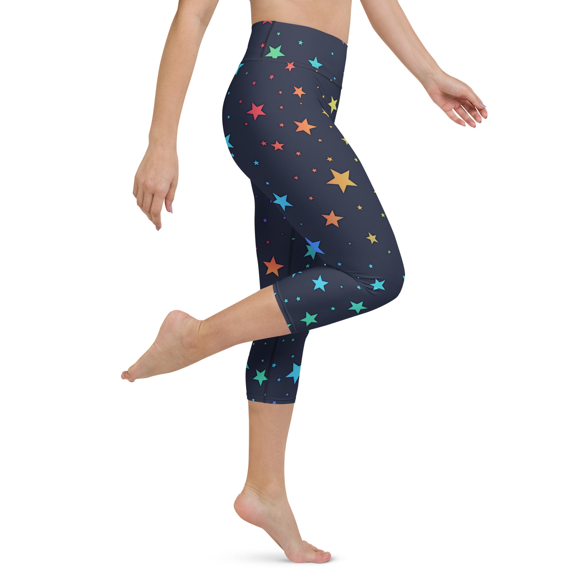 Rainbow Stars Yoga Capris