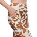 Realistic Cow Print Leggings With Pockets