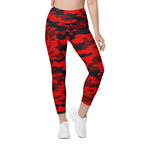 Red Camo Leggings With Pockets