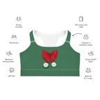 Red Christmas Bow Sports Bra