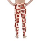 Red Christmas Patchwork Men's Leggings