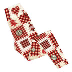 Red Christmas Patchwork Yoga Leggings