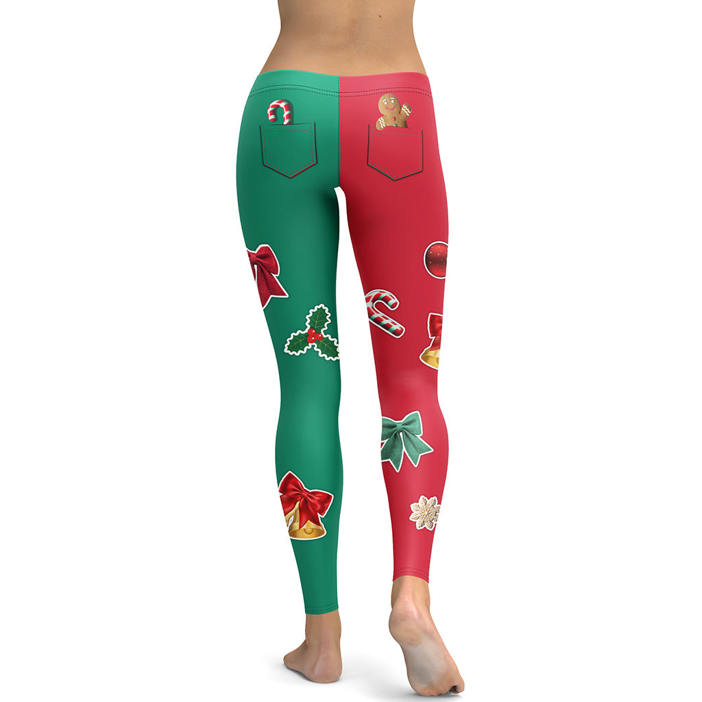 AOOCHASLIY Women Fall Pants Clearance Women's Christmas Running Printing  Elasticity Pants Workout Leggings Yoga Pants 