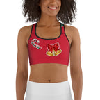 Red & Green Christmas Sports Bra